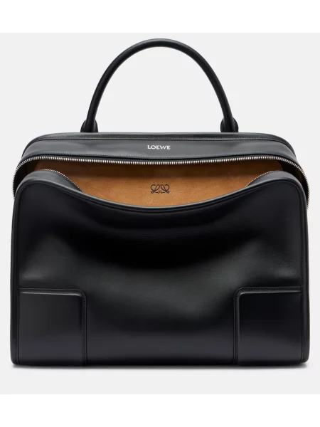 Top Loewe skórzany czarny