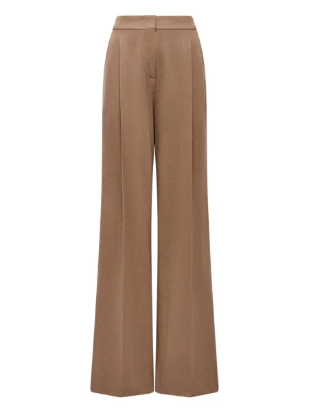 Pantaloni Another Tomorrow plisate maro