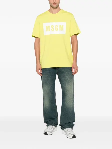 Tricou Msgm cu imagine galben