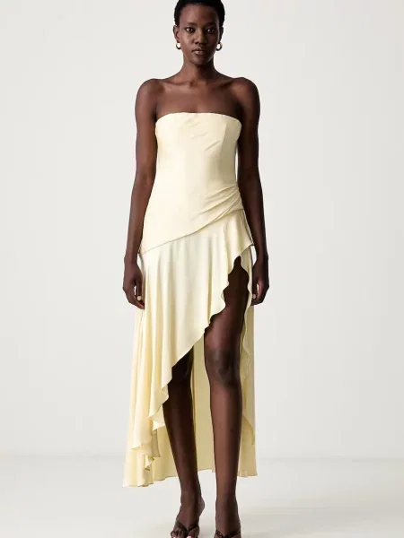Bardot Rochie cocktail Lorenza Bej deschis galben