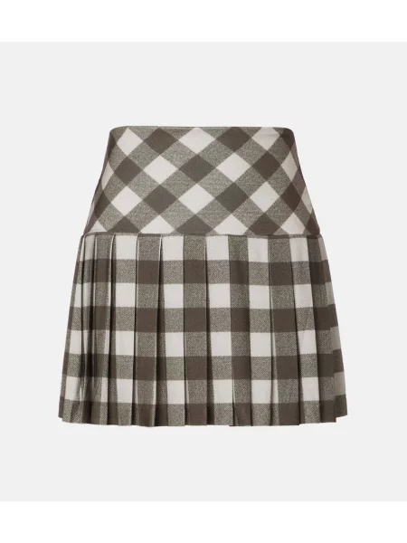 Fusta plisata Norma Kamali plisată maro