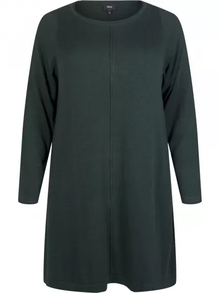 Zizzi Rochie tricotat MSHAPE verde închis