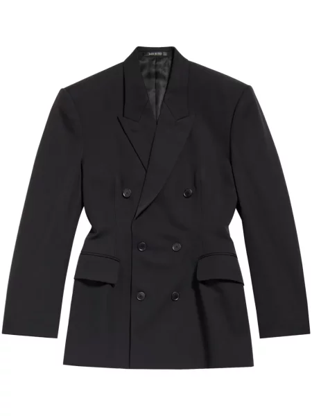 Sacou Balenciaga de lână negru