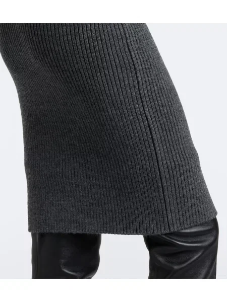 Fustă tip creion Jean Paul Gaultier de lână gri