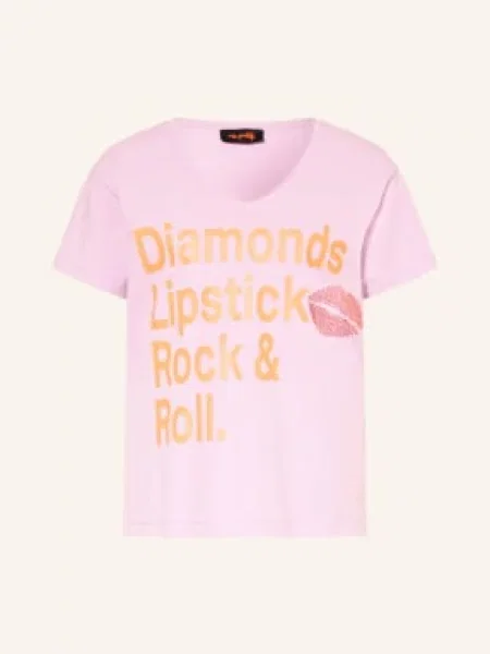 Miss Goodlife Koszulka Z Kamieniami Ozdobnymi rosa różowa