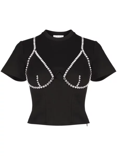Koszulka Area z kryształkami czarna