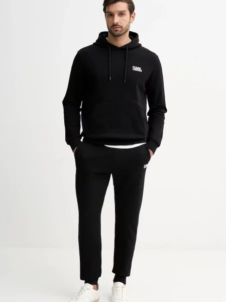Спортивні штани Karl Lagerfeld однотонні чорний