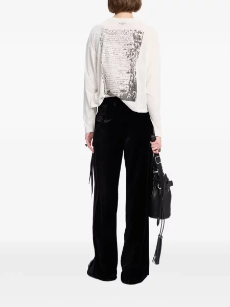 Lung tricou Ann Demeulemeester cu imagine