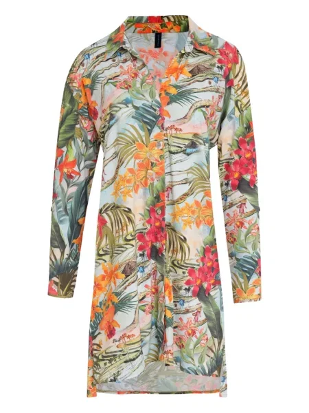 Костюм рокля Lygia & Nanny на цветя с принт жълто