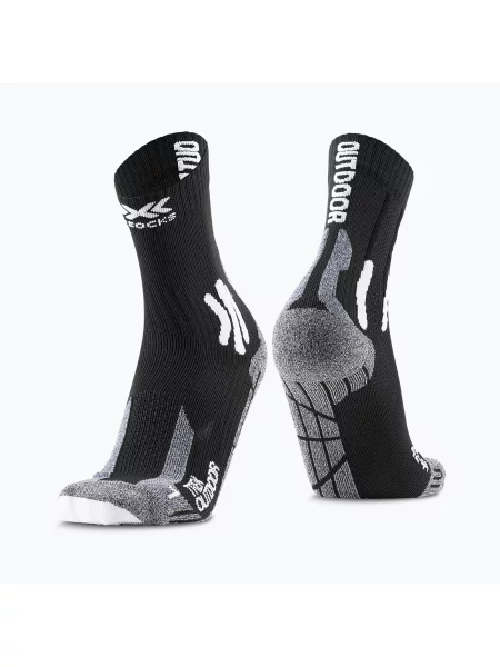 Шкарпетки X-Socks Trek Outdoor black/grey melange чорні