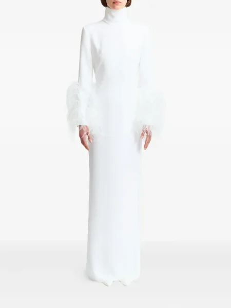 Rochie 16arlington cu pene alb
