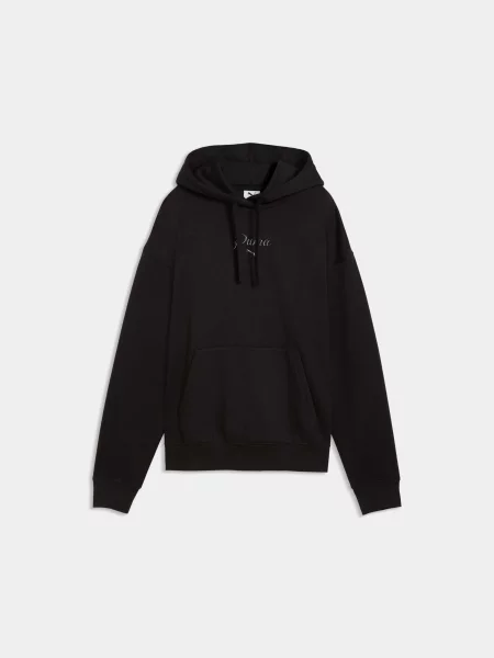 Худі PUMA Ess Script Comfort Hoodie Fl комбінований верх чорний
