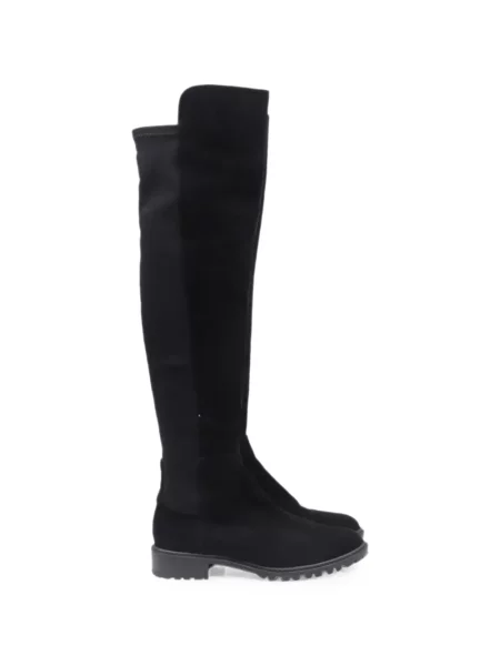 Μπότες Stuart Weitzman σουέτ μαύρο