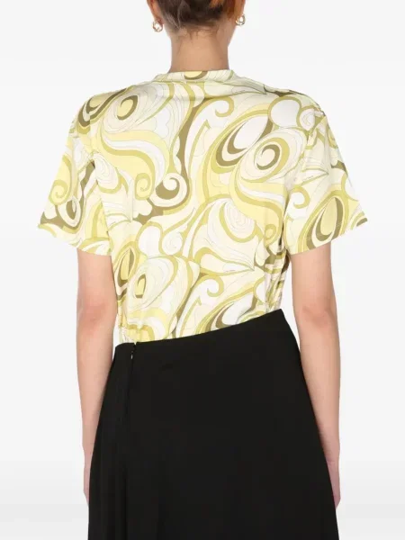 Tricou Raf Simons cu decolteu rotund galben