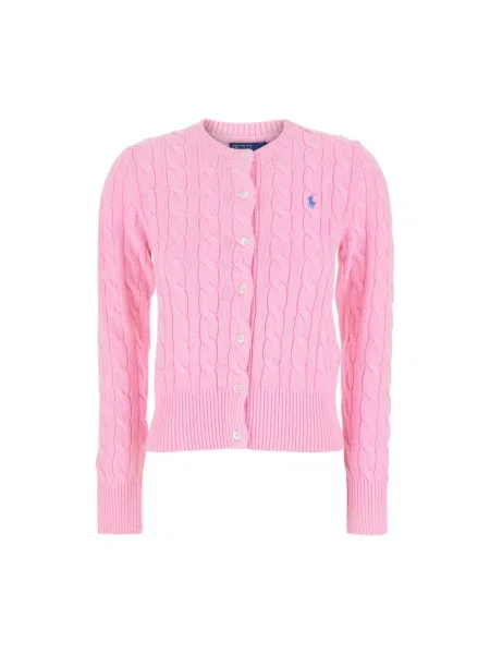 Haftowany sweter Polo Ralph Lauren różowy