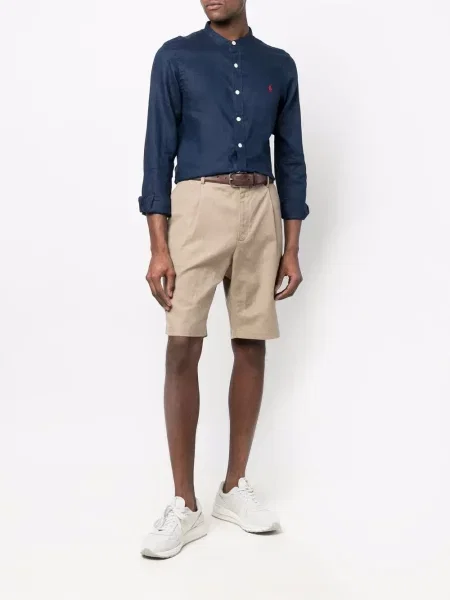 Lněné polotričko Polo Ralph Lauren modré