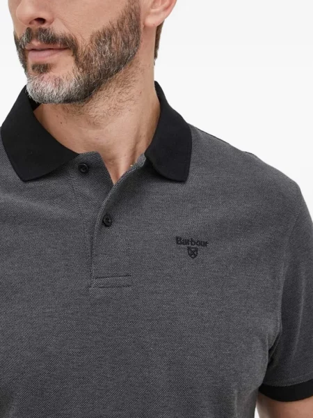 Gulerat polo Barbour negru