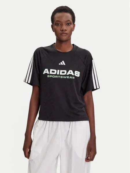 Adidas Póló Tiro x Common Goal Jacquard Loose Fit fekete