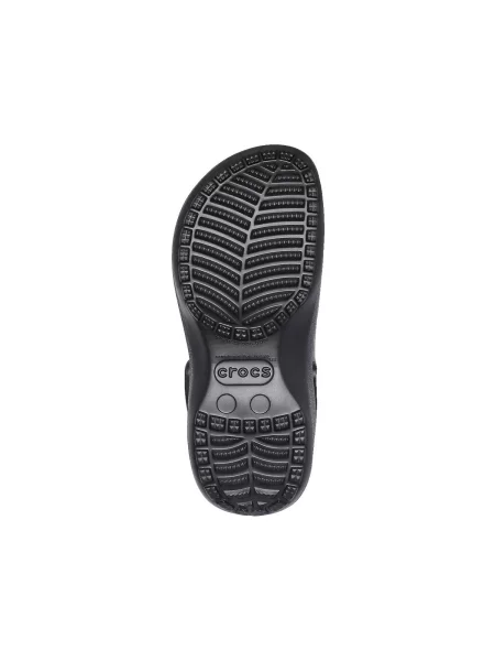 Klasické pantofle Crocs na platformě černé