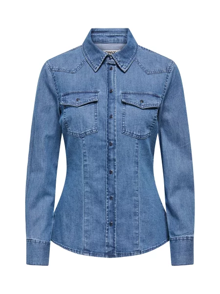 ONLY Bluză ONLOlivia denim albastru