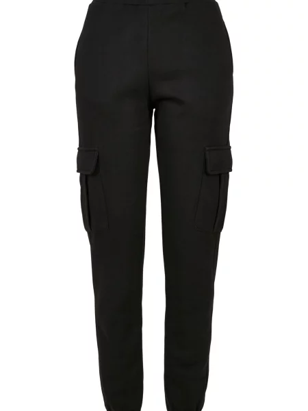 Pantaloni cargo Urban Classics cu talie înaltă negru