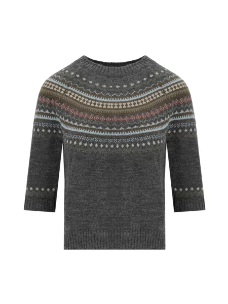 Sweter Weekend Max Mara wełniany szary