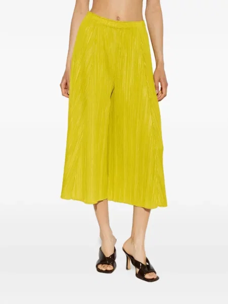 Pantaloni Pleats Please Issey Miyake galben