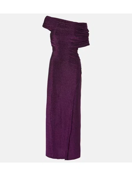 Maksi sukienka maxi Diane Von Furstenberg z dżerseju garniturowa fioletowa