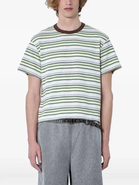 Tricou Brain Dead cu dungi verde