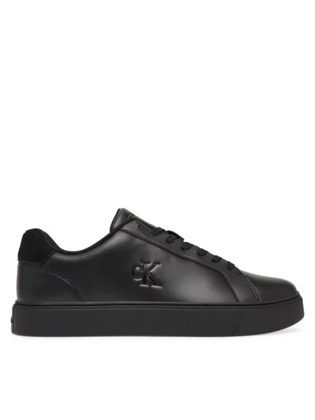 Calvin Klein Sneakersy Classic Cupsole Laceup Lth czarny