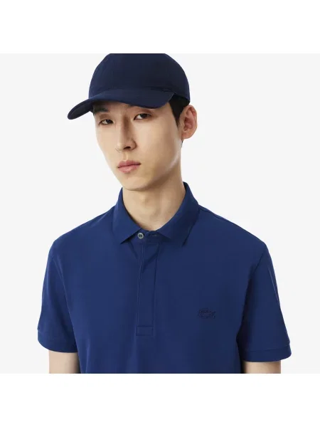 Lacoste Koszulka Polo Smart Paris Z Elastycznej Bawełny granatowa
