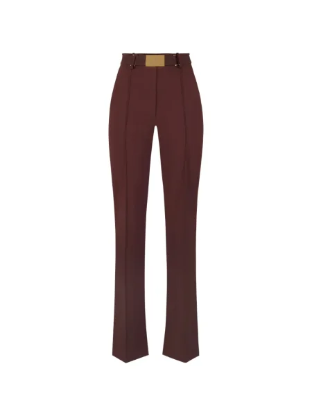 Pantaloni Elisabetta Franchi cu cataramă maro