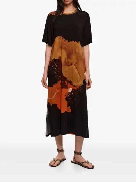 Rochie midi Bimba Y Lola cu imagine negru