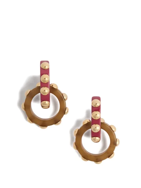 Cercei La Doublej cu tepi maro