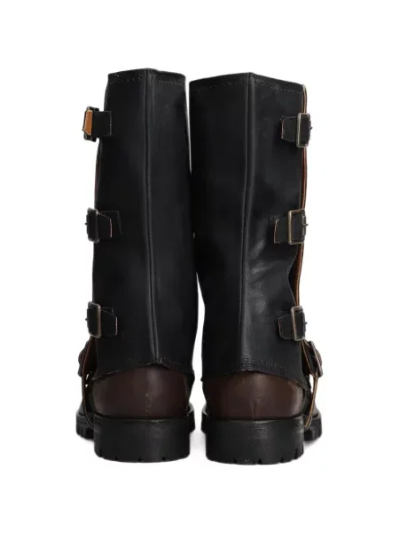 Botine Ziggy Chen din piele cu cataramă negru