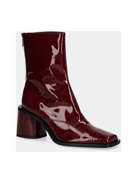 Buty do kostki Kenzo skórzane czerwone