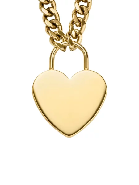 Fossil ogrlica z obeskom iz nerjavečega jekla brez kamna Sutton