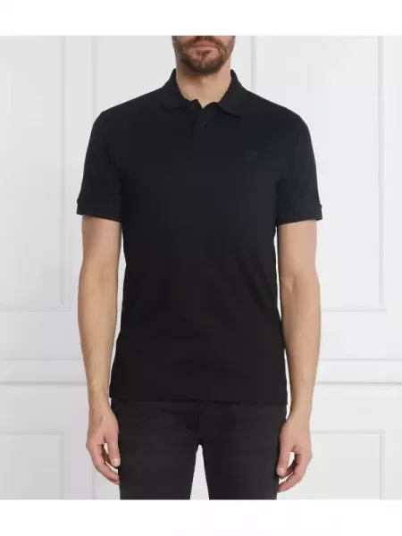Tricou polo Boss Orange negru
