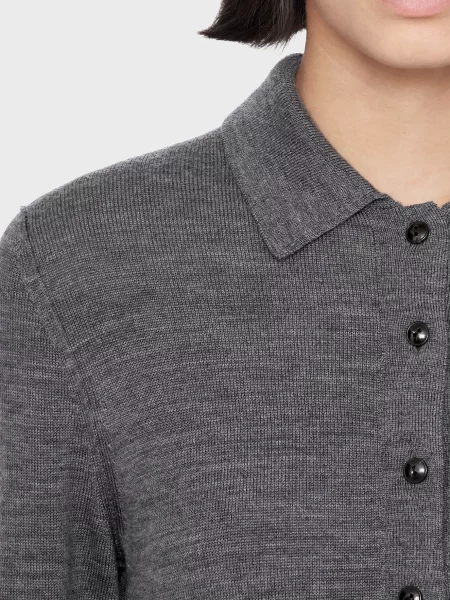 Шерстяное платье Allsaints серое