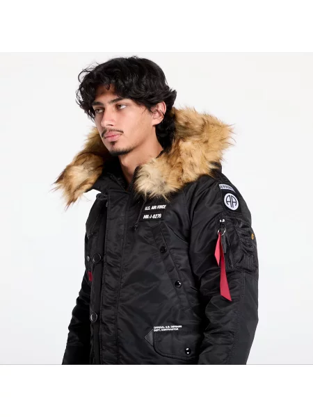 Kurtka Alpha Industries Airborne Hooded black czarna