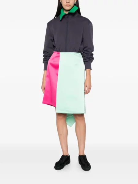 Fustă midi Lii drapată verde