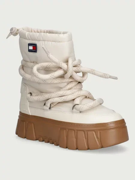 Tommy Jeans TJW PLATFORM SNOWBOOT WL cizme de zăpadă pentru femei bej