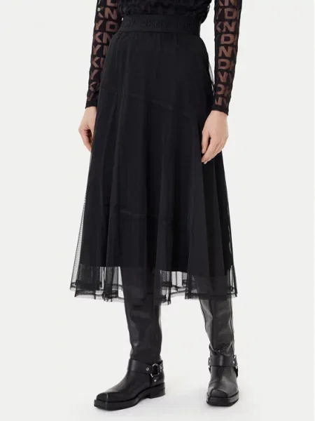 DKNY Midi krilo črna