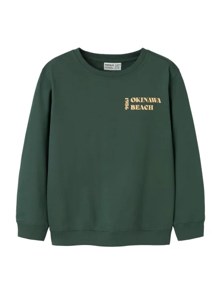 NAME IT Sweater majica NKMJUAN med / zlatno žuta / kraljevski zelena / tamno crvena