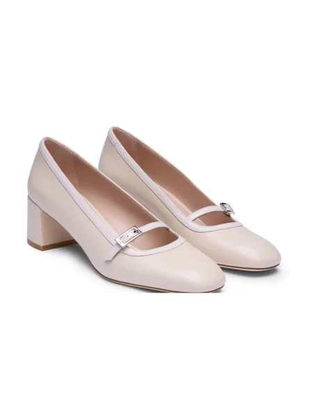 Lniana czółenka Stuart Weitzman beżowa