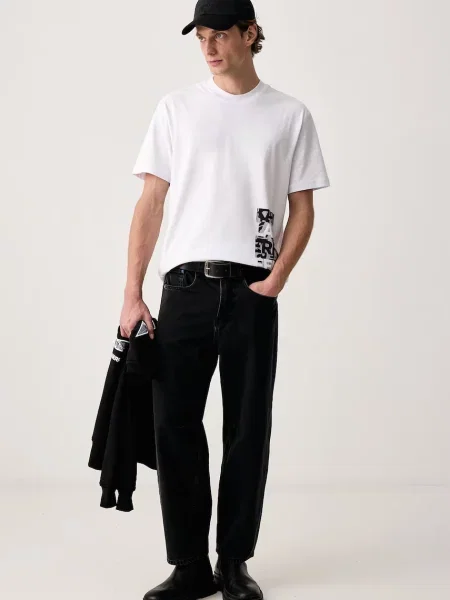 Karl Lagerfeld Jeans tričko pánske biela