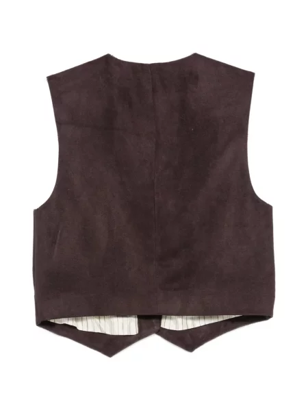 Vestă Alysi din piele de căprioară violet