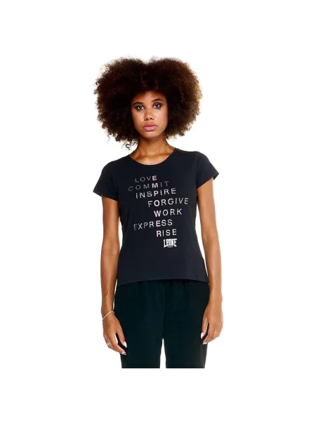 Scurt tricou Leone 1947 cu mâneci scurte negru