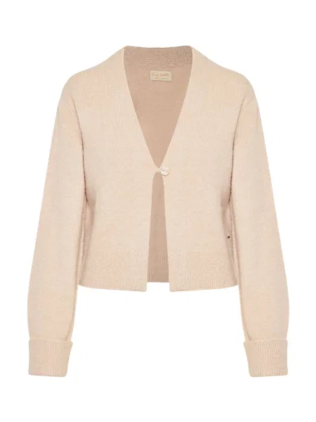 Funky Buddha Geacă tricotată ecru