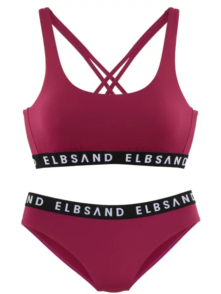 Elbsand Costum de baie două piese mov zmeură